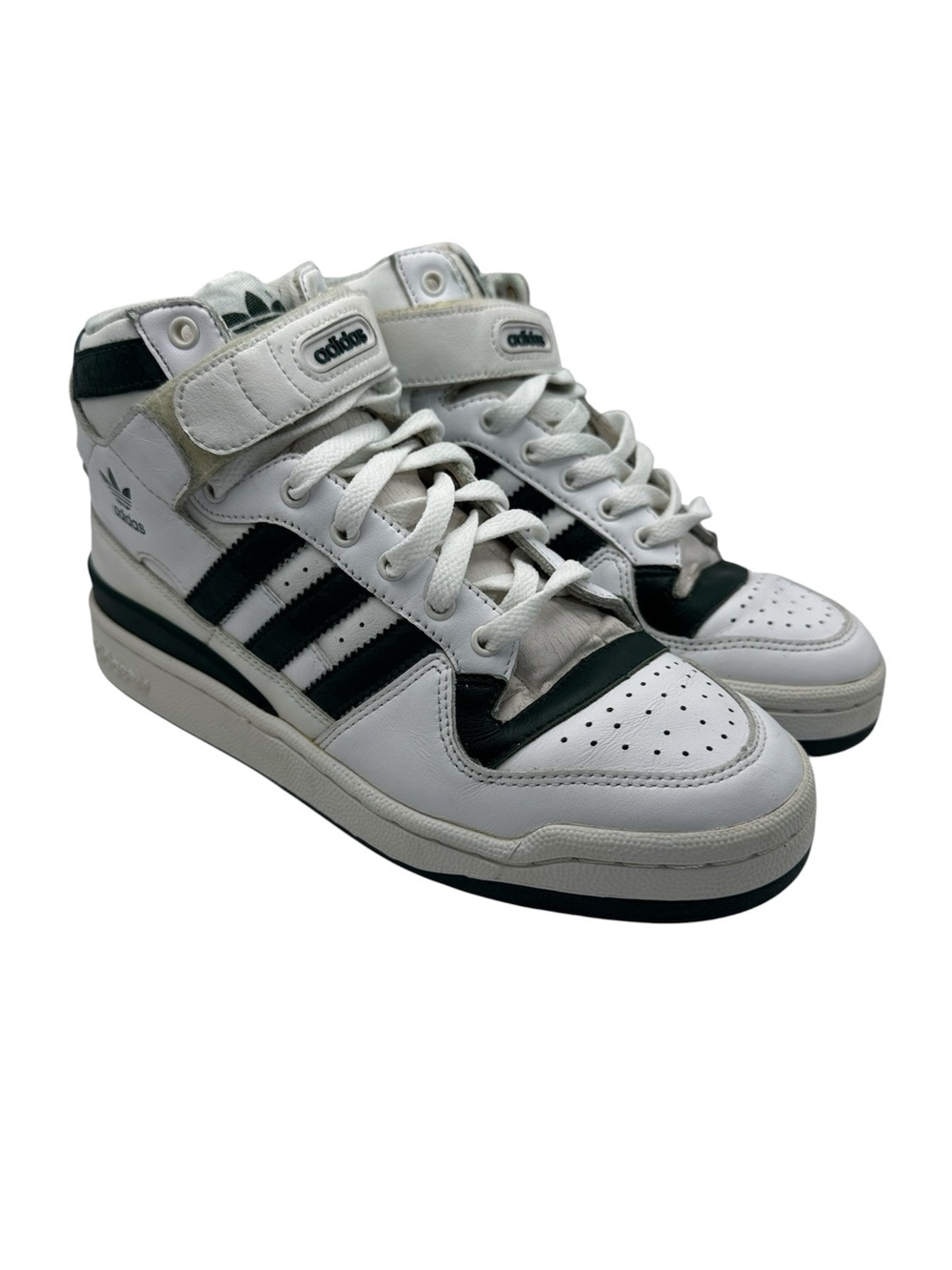 Vintage Retro 2002 Adidas Forum 84 Green & White Shoes Size 8.5 US